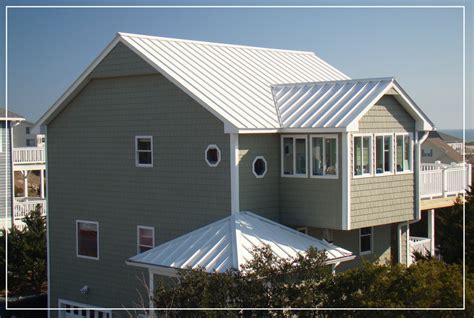 beach house white siding metal roof|exterior metal roofing homes.